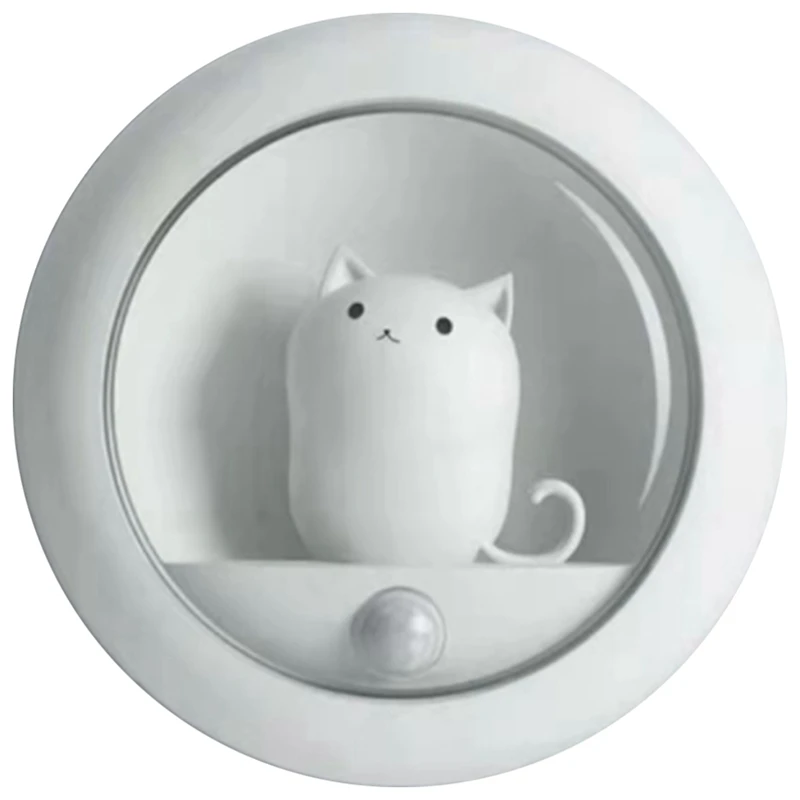 

Cute LED Night Lights Cat Automatic Light Sensing Motion Sensor Night Light USB Rechargeable Kids Room Desktop Decor