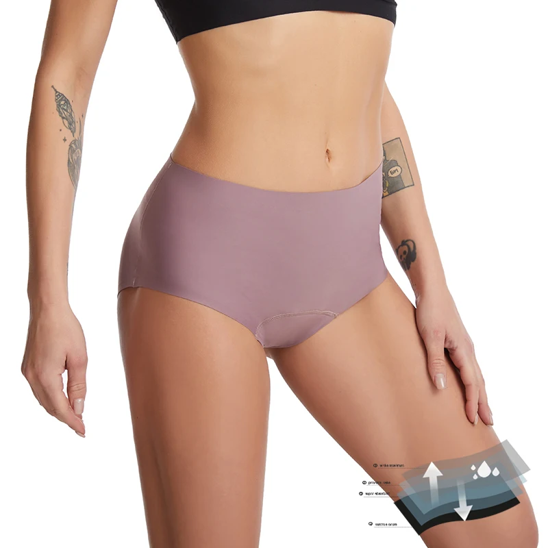 

Leak-proof Menstrual Panties Physiological Pants Traceless Ice Silk Physiological Underwear Comfortable Period Waterproof Briefs