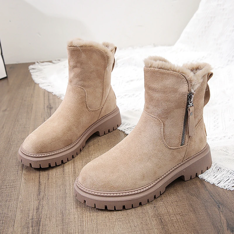 

Women Snow Boots Plush Warm High Top Ankle Boots Winter Cotton Shoes Waterproof Boots Outdoor Snow Shoes Booties Botas Mujer