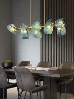 flower led chandelier lighting simple modern restaurant chandelier designer light luxury dining table bar creative chandelier