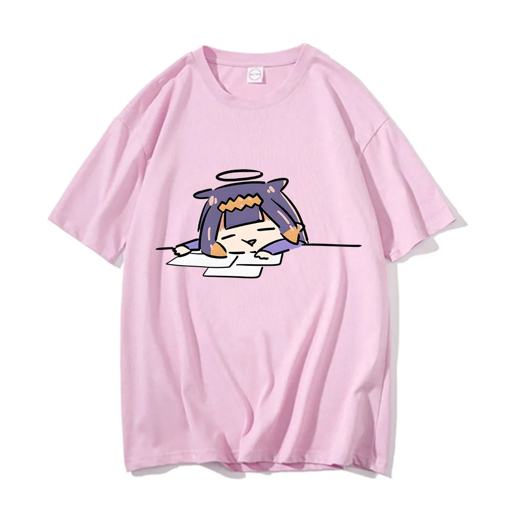 

Ninomae Inanis Tako Cartoon Anime Printed T Shirt Men Outdoor Hip Hop Harajuku Vintage Clothes Casual O-neck Loose Short Sleeve