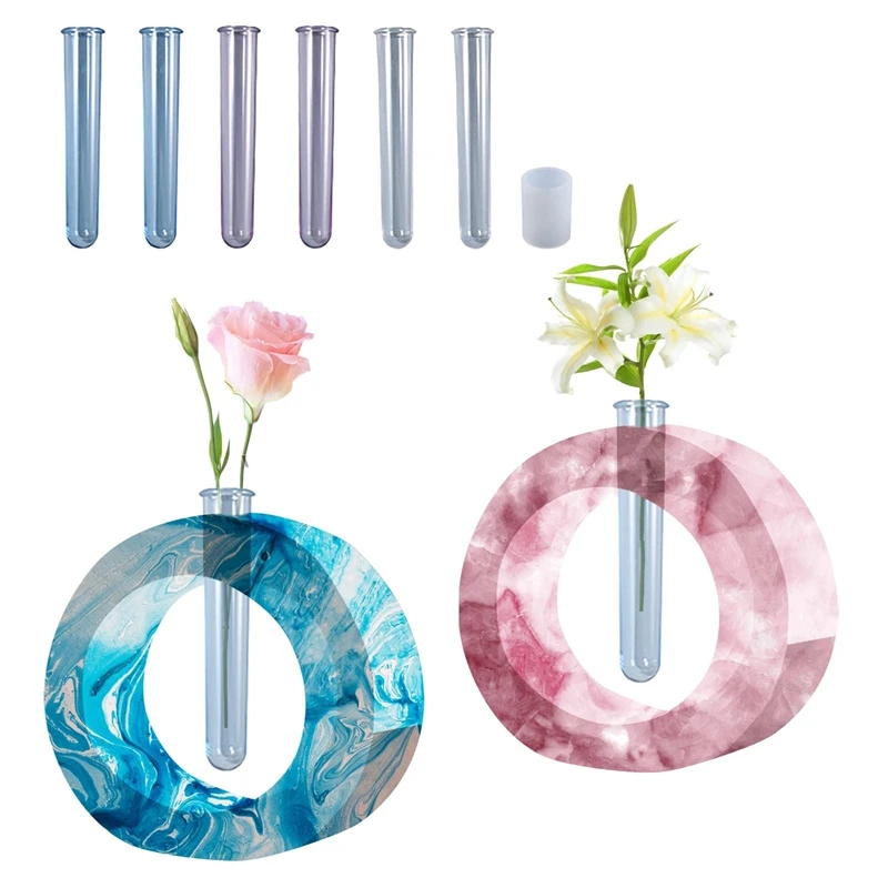 

Flower Pot Hydroponic Cylinderfor Plant Propagation Epoxy Resin Mold Test Tube Vase Silicone Mould