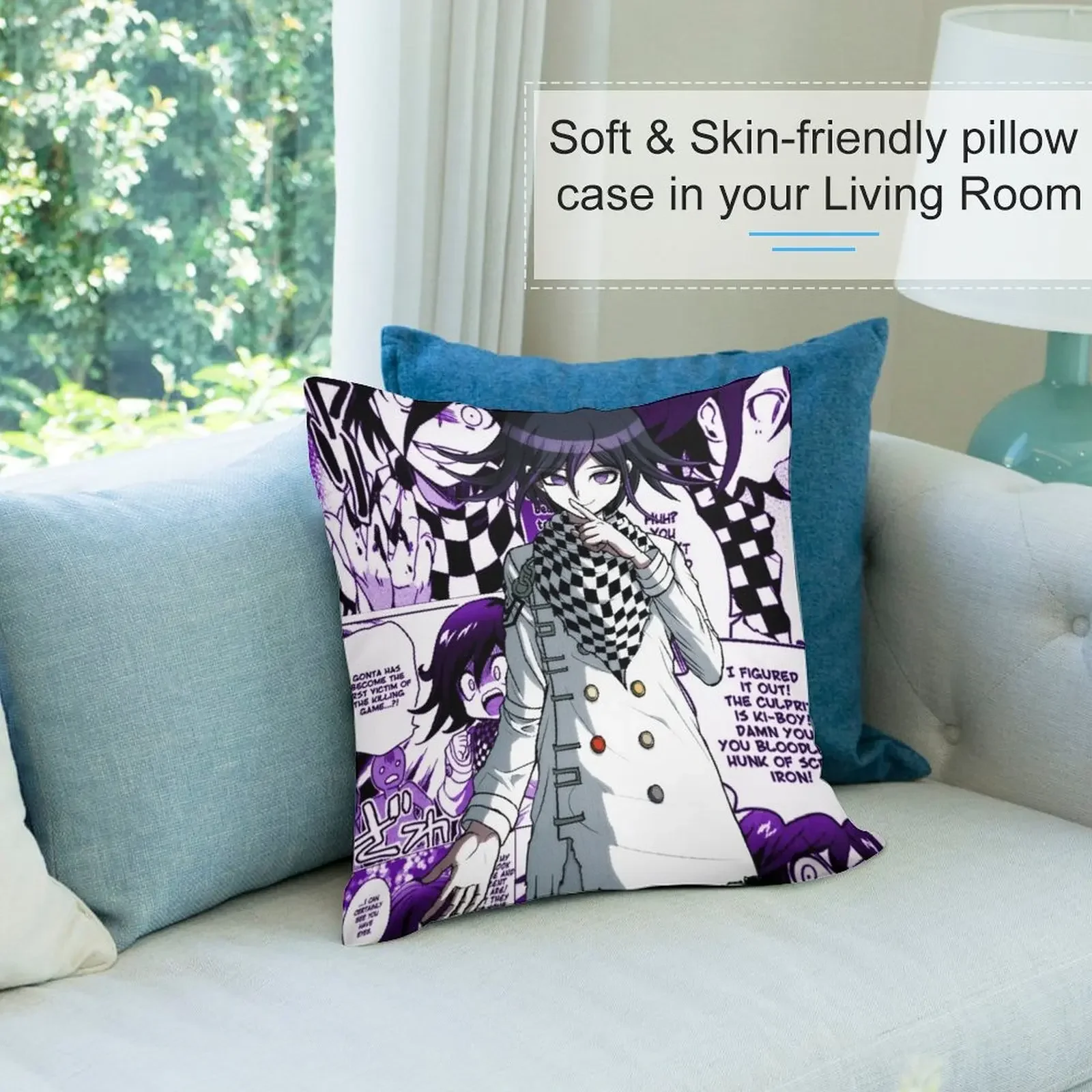 Кочичи Оума Манга Принт (ФИОЛЕТОВЫЙ!!!) Подушки Наволочки для кровати