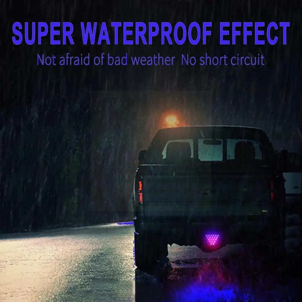 

Для стильных мотоциклетных автомобильных фар F1, задняя фонарь, предупредительный бампер, красный, черный, Строб безопасности RGB M2L5