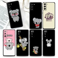phone case for samsung galaxy s22 s7 s8 s9 s10e s21 s20 fe plus ultra 5g soft silicone case cover koala bear cartoon