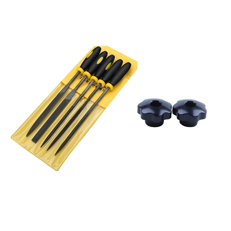 

2Pcs M8 X 50Mm Diameter Thread Clamping Star Knob With 5Pcs Professional Technical Diamond File