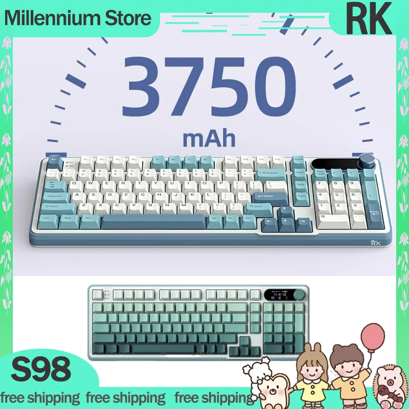 Клавиатура RK S98 игровая механическая 3 режима 2 4 ГГц
