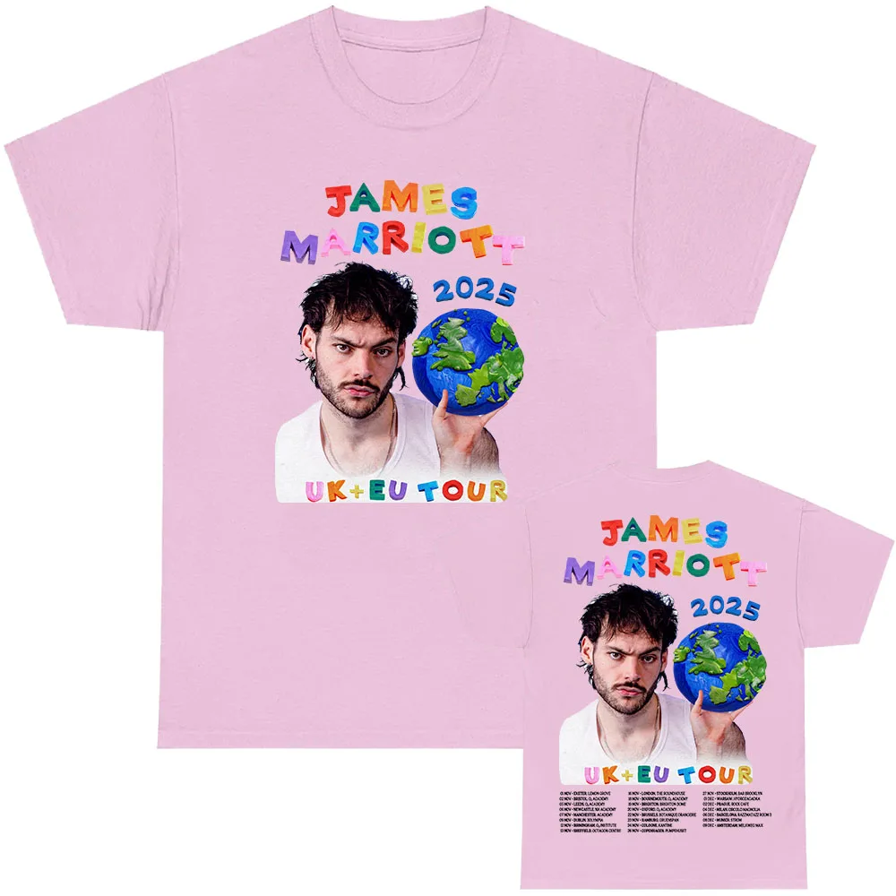 Футболка James Marriott UK + EU Tour 2025, летняя модная футболка с круглым вырезом и графическим рисунком, мужская и женская футболка с коротким рукавом, уличная одежда унисекс (art.: 3920cd37bd4ab) - 3920cd37bd4ab