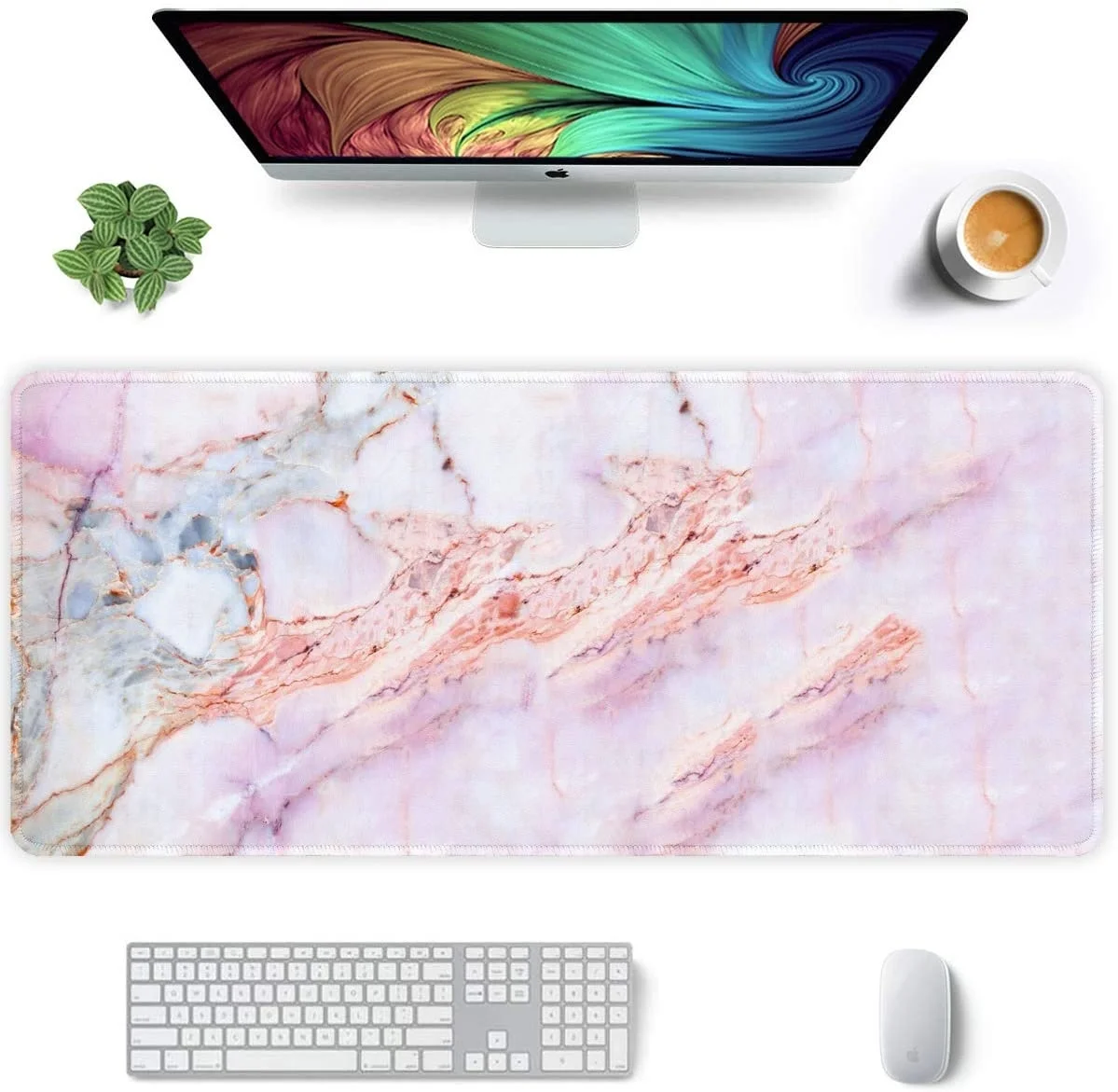 

Pink Marbling Mouse Pad Gamer XL HD Large Home New Mousepad XXL Playmat Non-Slip Soft Office Carpet PC Mouse Mat