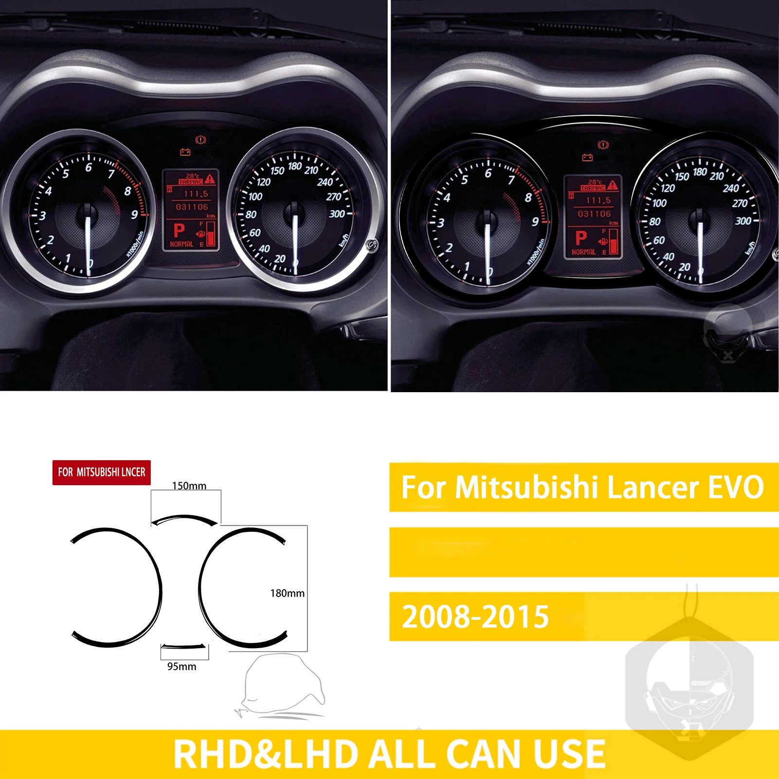 

Автомобильные аксессуары для Mitsubishi Lancer EVO GTS 2008-2015, пластиковое пианино, черное внутреннее снаряжение, лампа для чтения дверей, стикер для отделки воздуховыпускного отверстия