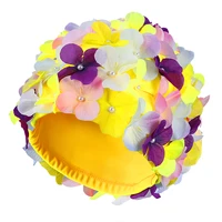 flower swim cap fashionable swim cap floral petal stylish swimming hat bathing cap for women colorful