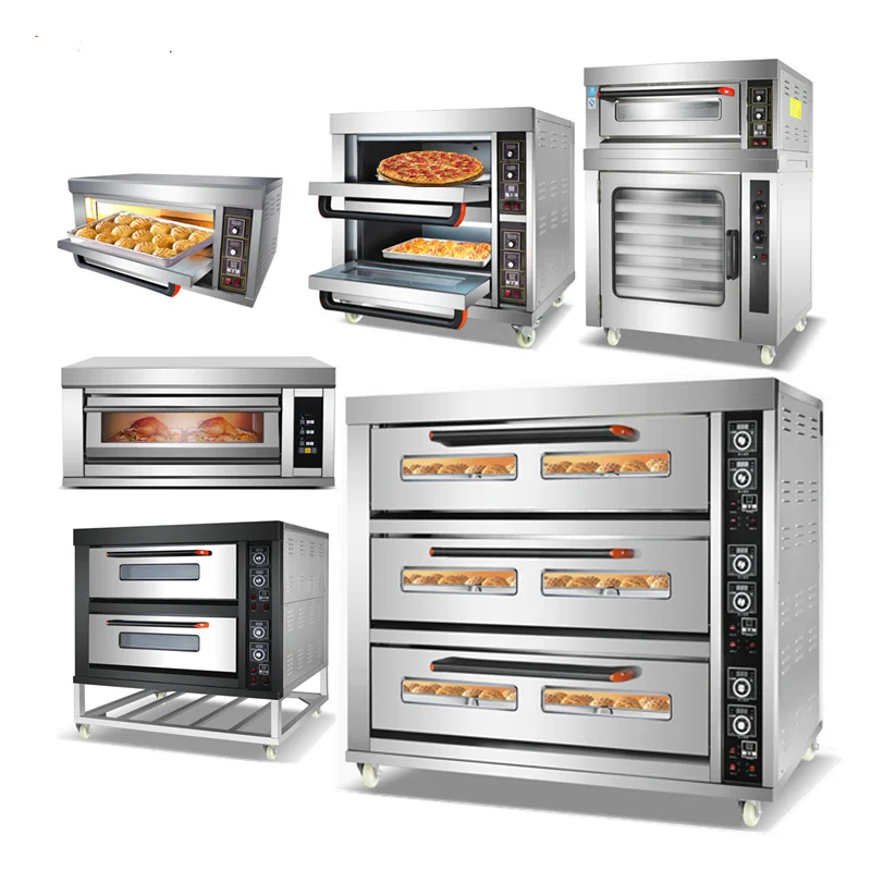 

Commercial Bakerys Equipment Bread Oven Bakery Electric Ovens Baking Machine Single Double Three Deck Type Option