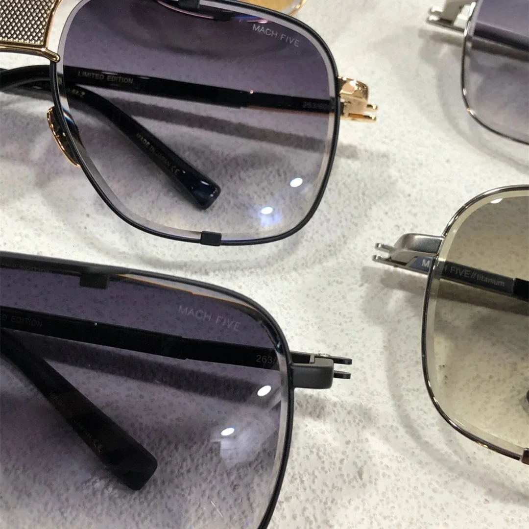 Мужские солнцезащитные очки модные дизайнерские высокого качества в титановой