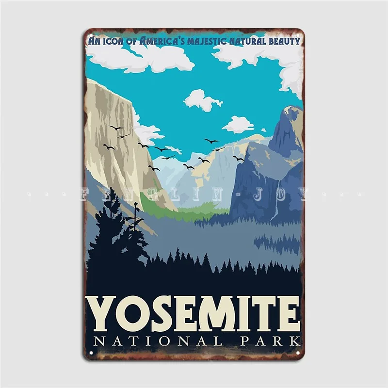 

Yosemite National Park Vintage Travel Metal Sign Club Home Bar Cave Designing Wall Plaque Tin Sign Poster