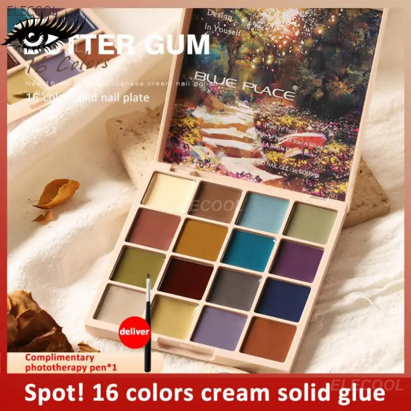 

16 Color In 1 Nail Art Gel Palette Mud Painting Gel Set For Nail Art Design Semi Permanent Soak Off UV Gel Varnish TSLM1