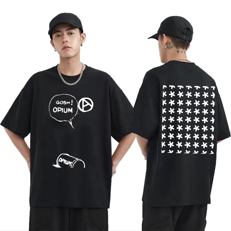 

Rapper Playboi Carti Double Sided Print Tshirt Tops Men Women O Collar Cotton T Shirt Hip Hop Men 2pac Rap Oversized T-shirts