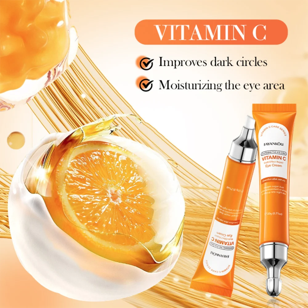 Крем с витамином С под глазами Crema Antiojeras Antiarrugas Hombre Ojeras Oscuras Eliminacion против морщин