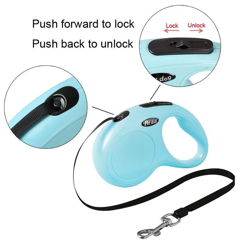 Нейлоновый Поводок для домашних питомцев прочный автоматический выдвижной