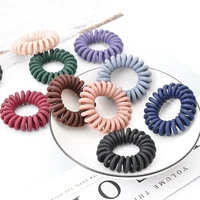 5pcs elastic knit telephone wire hair bands girl woman hair accessories rubber band headwear hair rope spiral shape hair ties