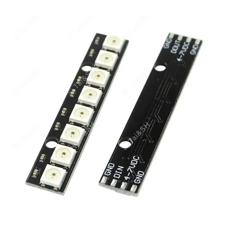 10 шт./партия 8-канальные светодиодные RGB-лампы WS2812 5050