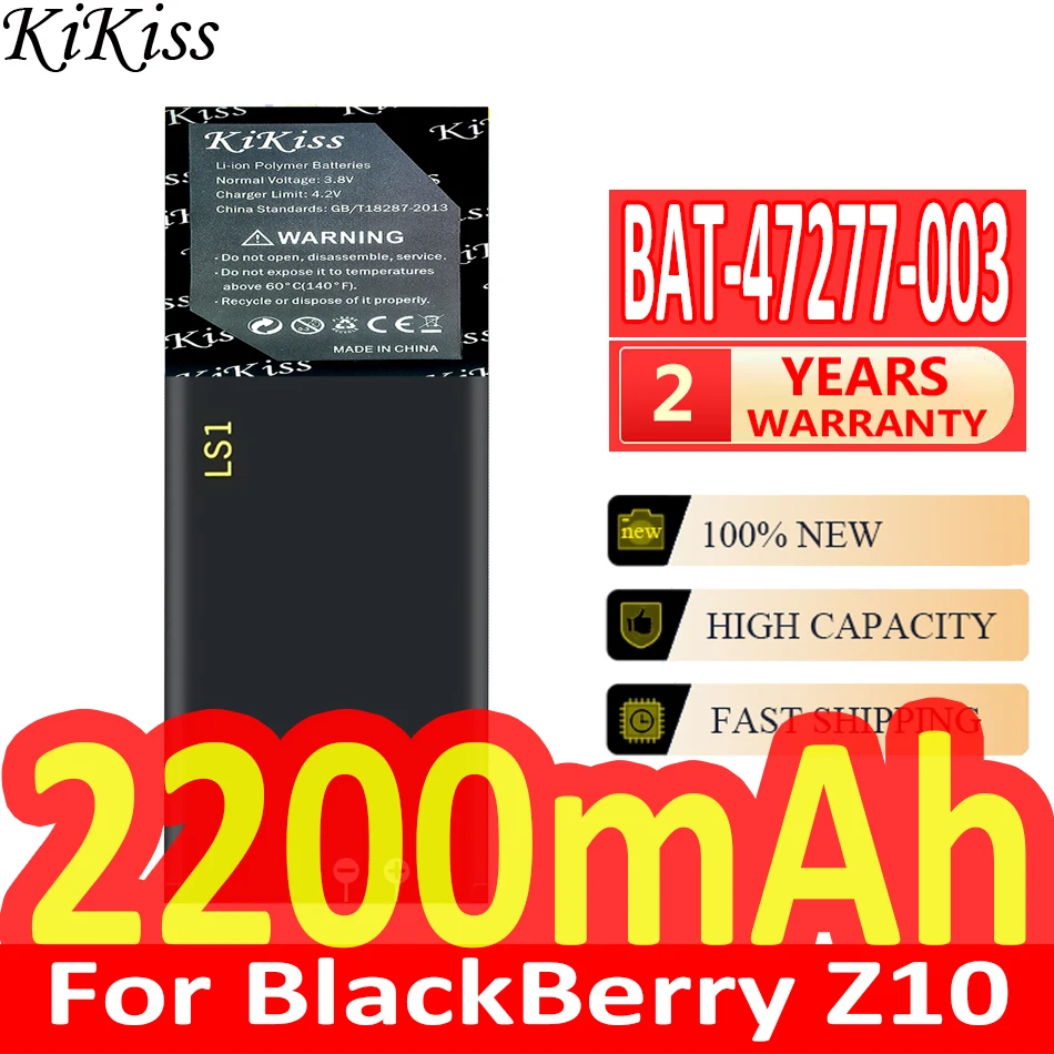 

Мощная батарея 2200 мАч KiKiss BAT47277003 для BlackBerry Z10 STL100-2-1-3 BAT-47277-00, батареи для мобильных телефонов