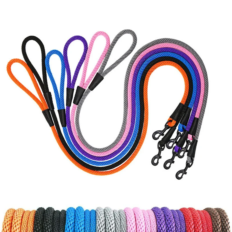 

Сверхмощный Веревочный Поводок для собак, 4/6 футов, нейлоновый поводок для домашних питомцев, толстый свинцовый поводок для больших и средн...