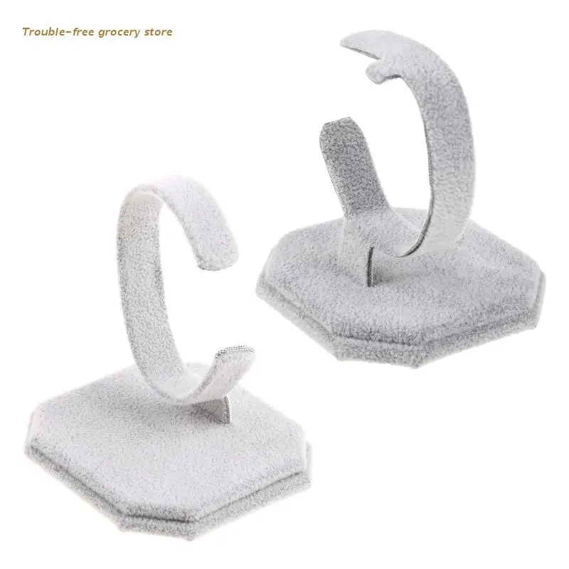 

Velvet C Type Design Jewelry Bracelet Bangle Watch Display Rack Stand Holder New