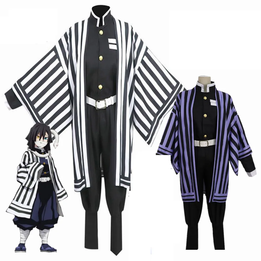 

Anime Demon Slayer Kimetsu No Yaiba Iguro Obanai Tanjirou White Snake Kimono Cosplay Costume Halloween Christmas Party Gifts