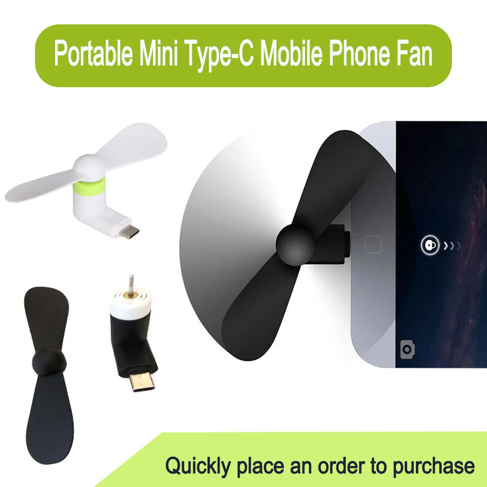 

HOT! Creative Mini Portable USB3.1 Type-C Fan Mobile Phone USB Fans For Type C Mobile Phone Cooling Hand Fan Phone Cooler Gadget