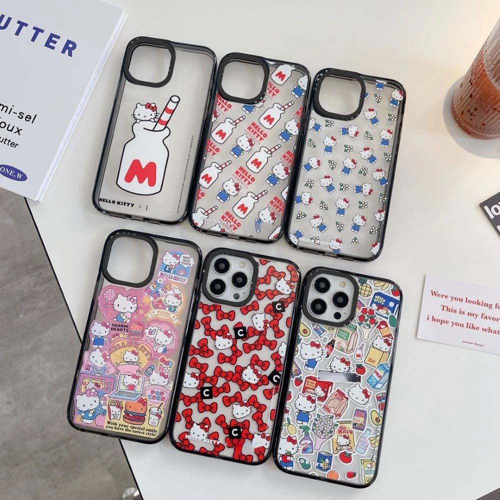 

Акриловый жесткий чехол Hello Kitty с аниме, подходит для 15promax/15/14/13