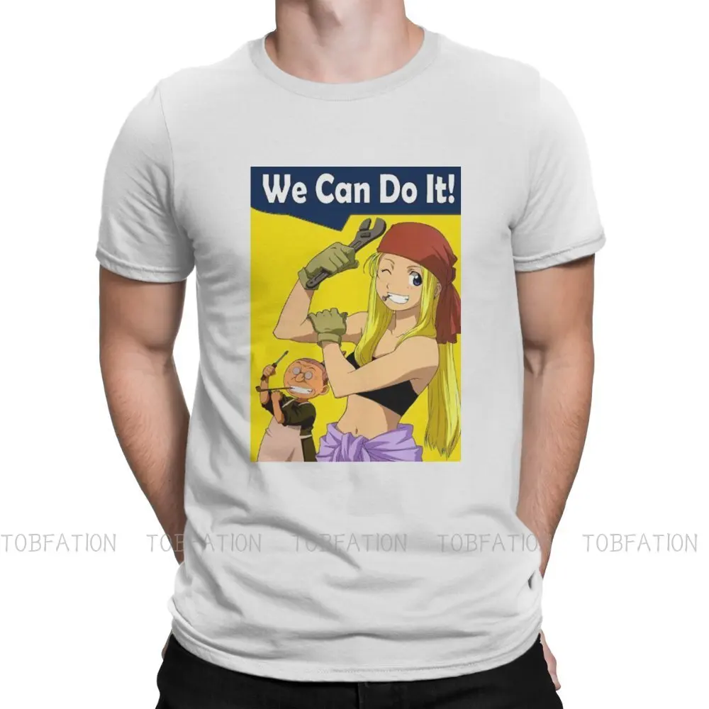 

Цельнометаллическая футболка с алхимиком для мужчин, базовая Повседневная футболка Winry, свободная футболка нового дизайна