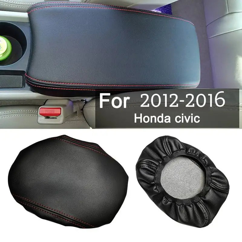 

PU Leather Car Armrest Cover Trim Center Console Lid Car Accessories For Honda Civic 9 MK9 Sedan2012 2013 2014 2015 2016