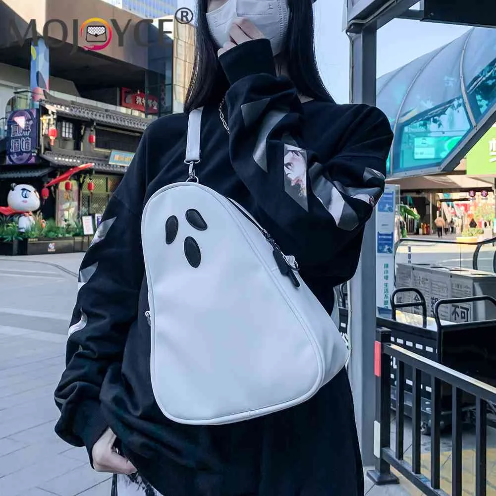 

Забавная сумка через плечо, забавная сумка-мессенджер на плечо с призраком дьявола, маленькая Дорожная сумка из искусственной кожи на молни...