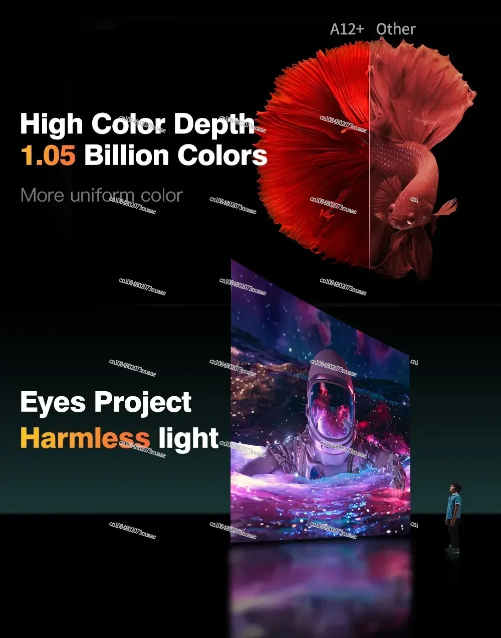 caiwei A12 + FUll HD 14300 люмен Проектор высшего яркости 4K Домашняя комната для встреч на