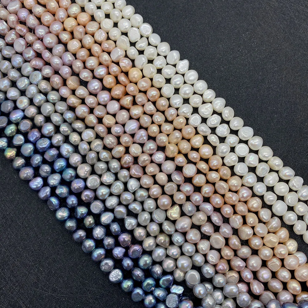 Natural Freshwater Pearl Purple Rice Bead A Grade Horizontal Hole Double Sided Light Pendant Fashion Ladies Necklace DIY Jewelry