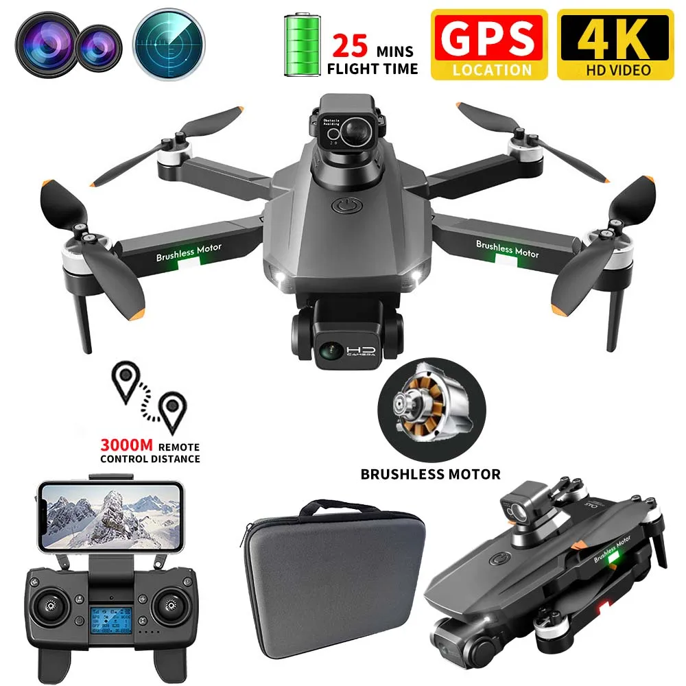 2022NEW RG101 PRO/MAX GPS Дрон 4K профессиональная двойная радиоуправляемая HD камера FPV 3 км