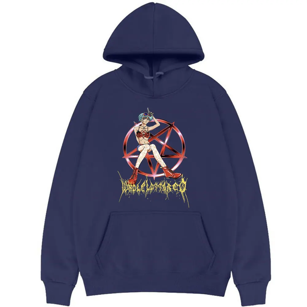 Толстовка Playboi Carti WLR в стиле аниме красная с капюшоном топы мужские милые