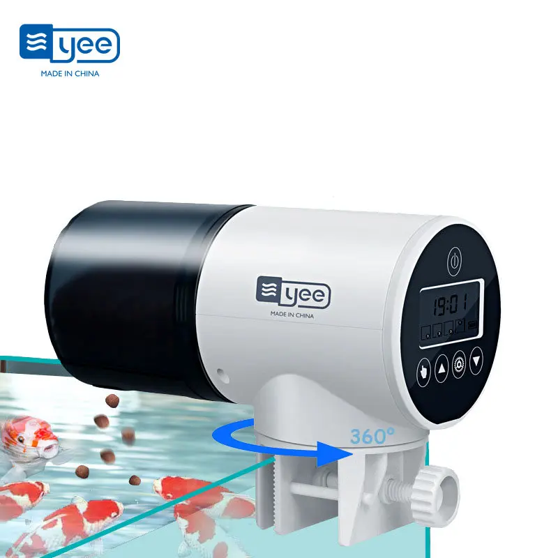 

Automatic Fish Feeder Aquarium Adjustable Time Rechargeable Intelligent Control Fish Tank Dispenser Smart Mute Timer Feeder