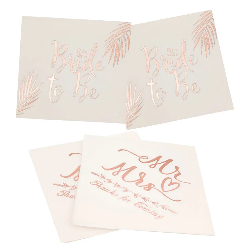 

10 шт., салфетки для свадебной вечеринки, «Bride To Be/Mr Mrs»