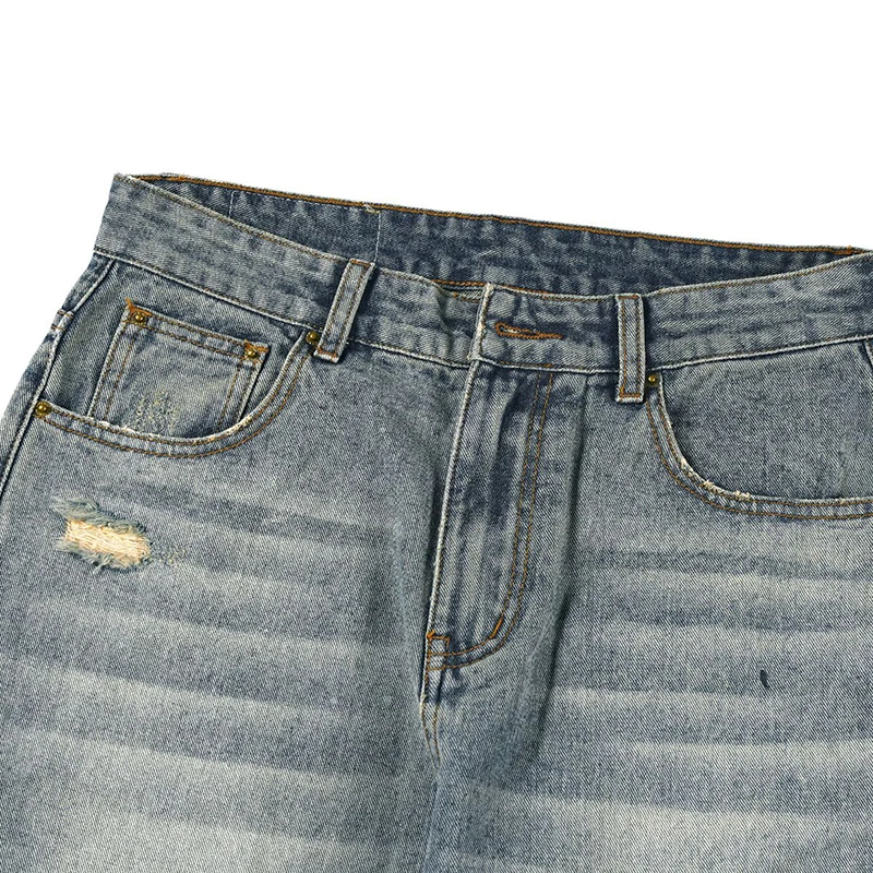 KSTUN потертые джинсы мужские рваные мотоциклетные джинсовые брюки в стиле хип-хоп