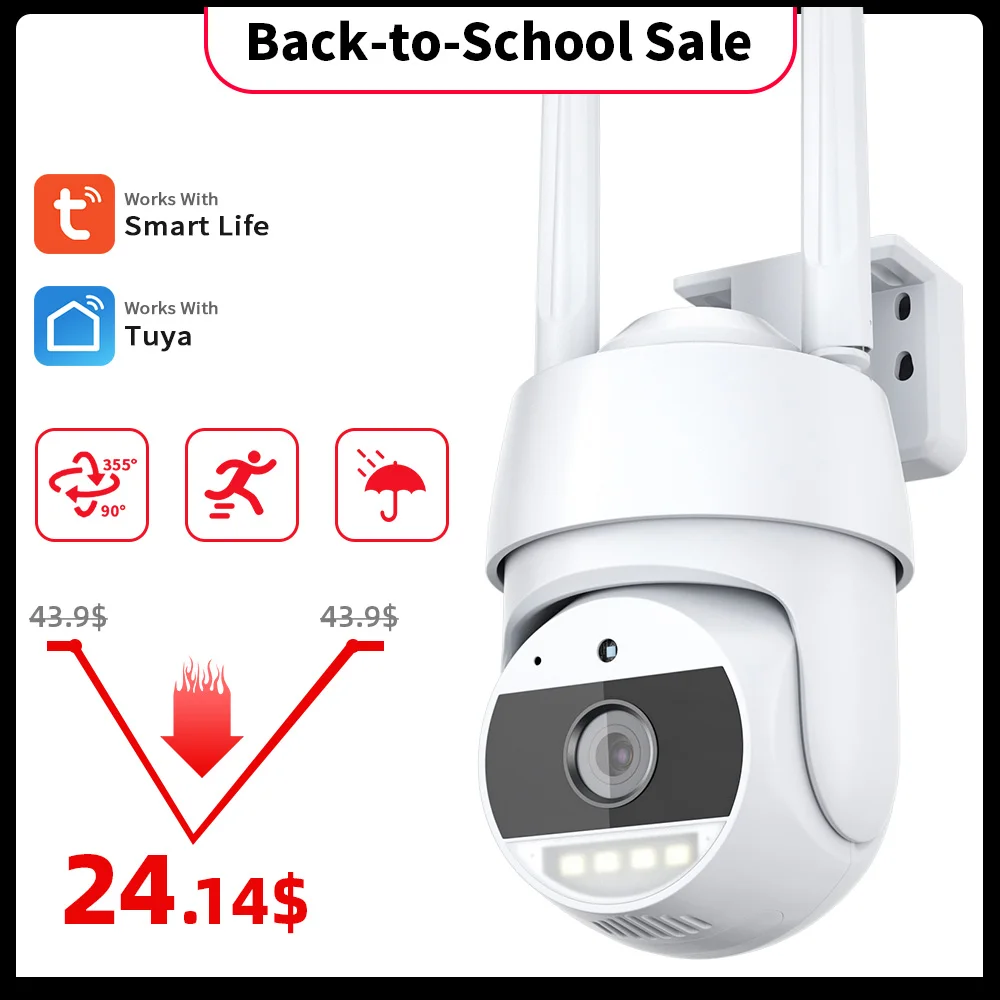 Беспроводная камера видеонаблюдения Smart Life 5 МП PTZ HD 1080P |