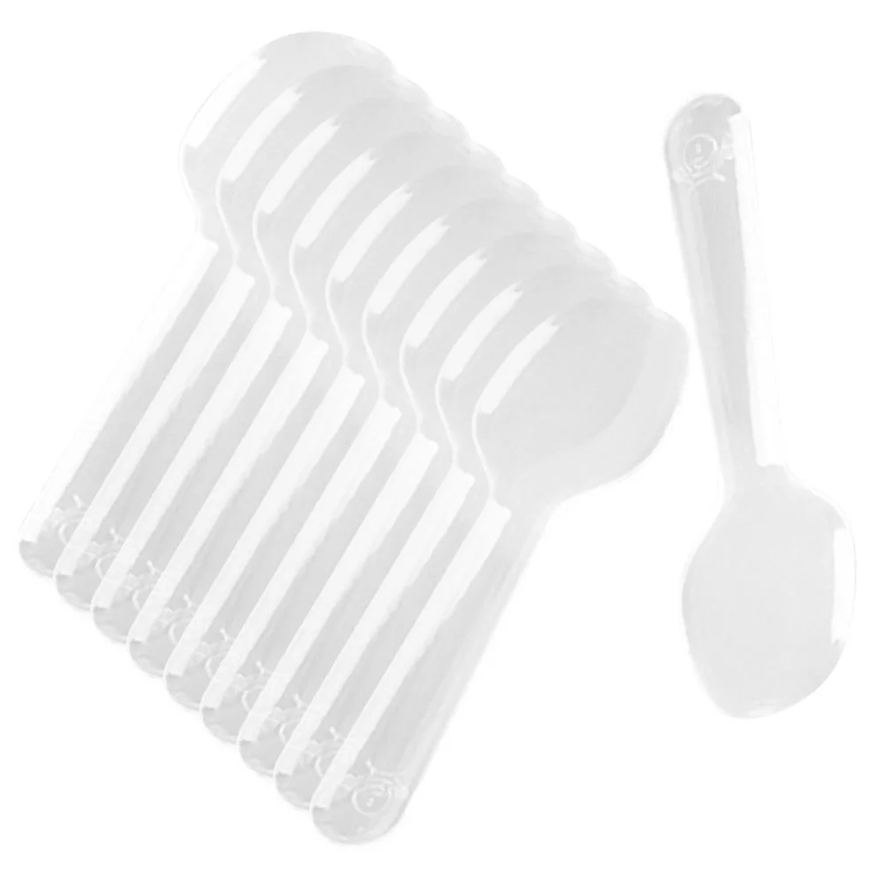 

Spoons Clear Mini Disposable Ice Cream Bulk Dessert Forks Flatware Desserts Cutlery Serving Silverware Duty Supplies Party