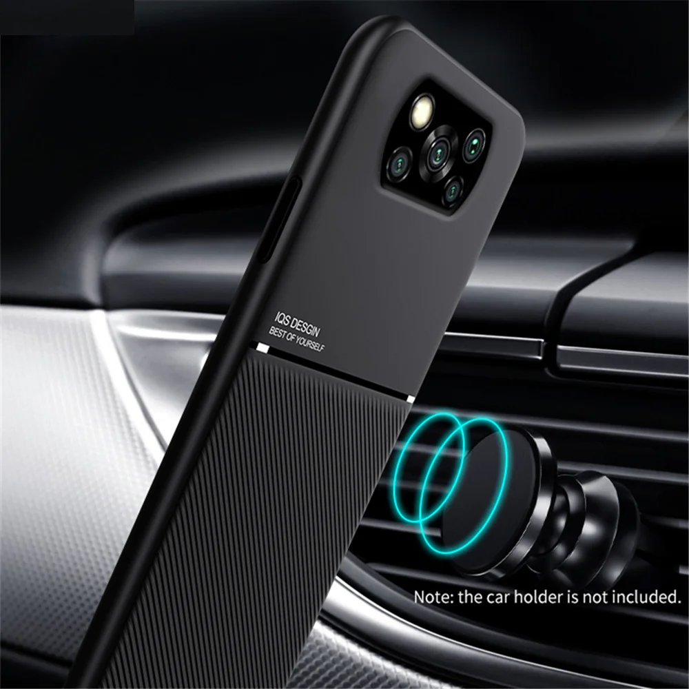 

Xiaomi POCO X3 NFC Luxury Business Case For Xiaomi Poco X3 Nfc Pro Fashion Protection Shockproof TPU Shell Car Magnetic Cover
