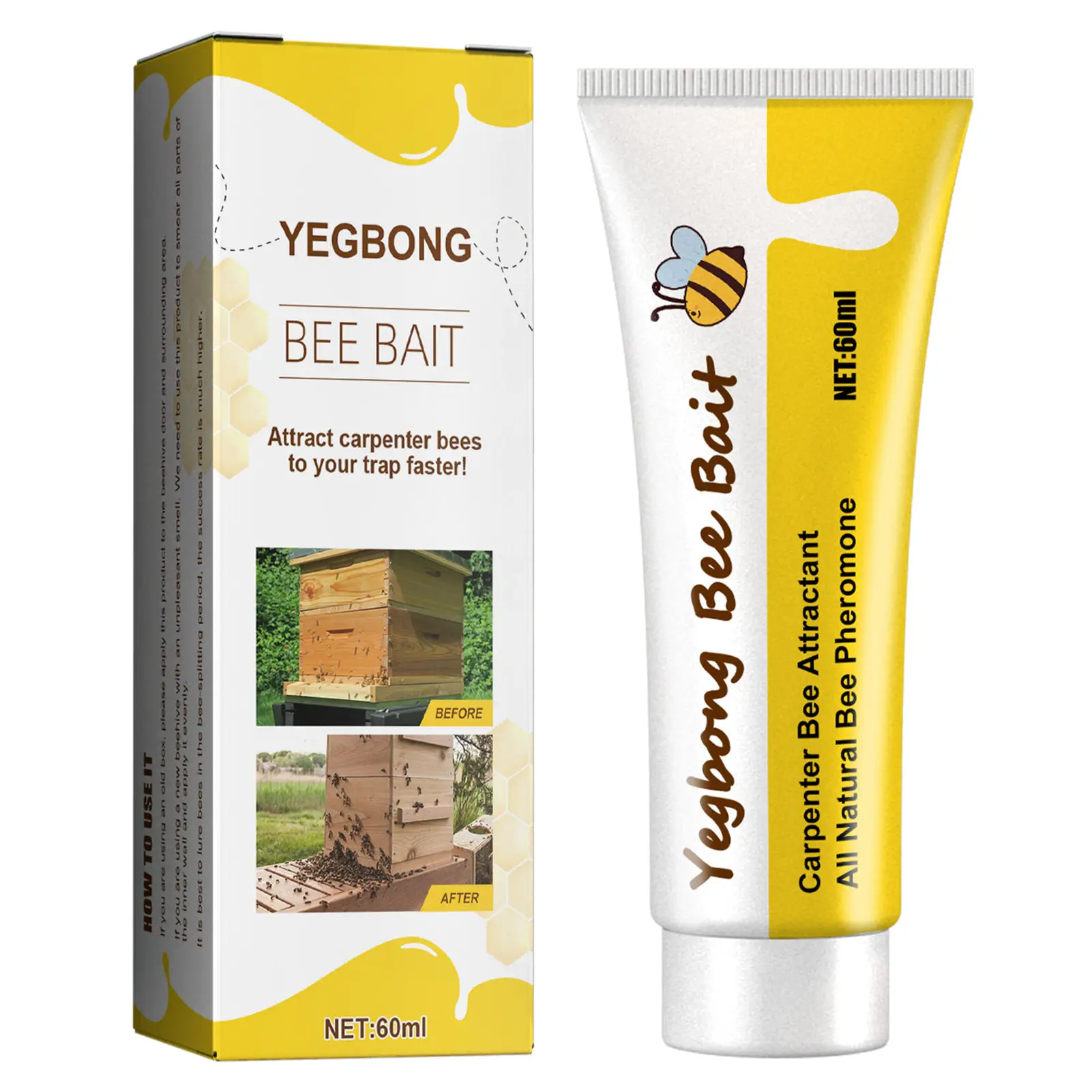 

Bee Easy Attractant | Carpenter Bee Trap Lure to Attract Carpenter Bees to Your Trap | First and Original Carpenter Bee Trap Att