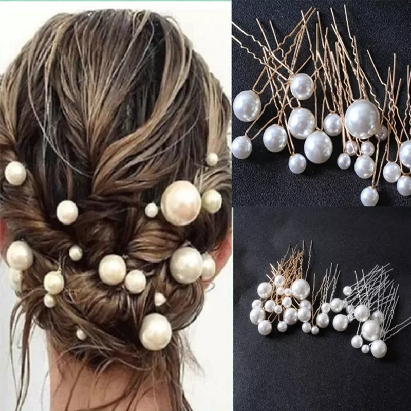 

Flower Pearl Crystal Rhinestone Bridal Hair Jewelry Hair Clip Hairpins Barette Hairstyle Headdress for Women Hair Accessories