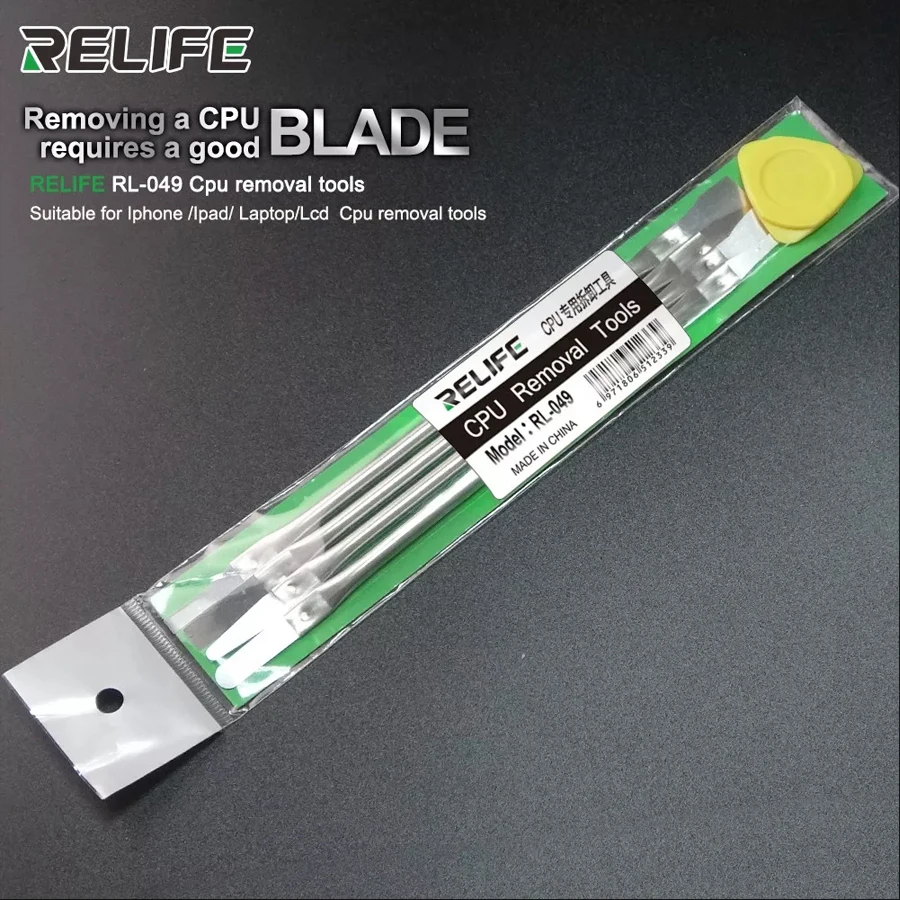 

RELIFE RL-049 CPU Dedicated Disassembly Tools Cutter Alloy Steel Ultra-thin Wear-resistant for Iphone Ipad Laptop LCD Removal