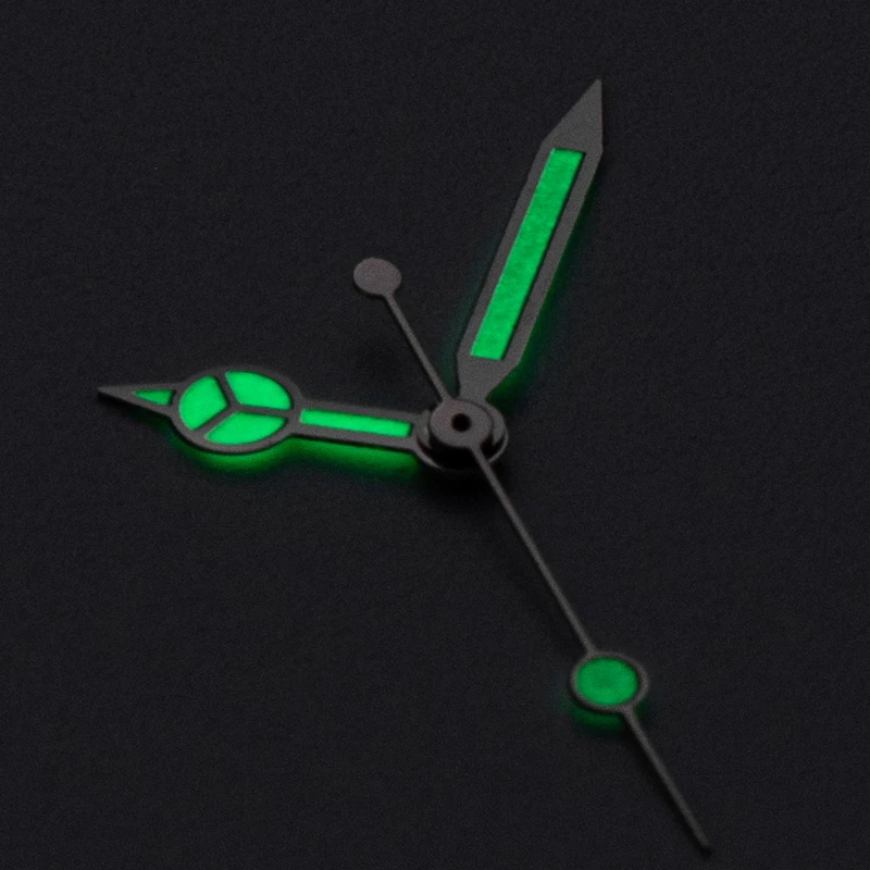 Silver NH35 Watch Hands Green Luminous Fits 7s26 NH36 NH35 Movement Seiko SKX007 SKX009 SPRD SKX Hands Mechanic Watch Pointer