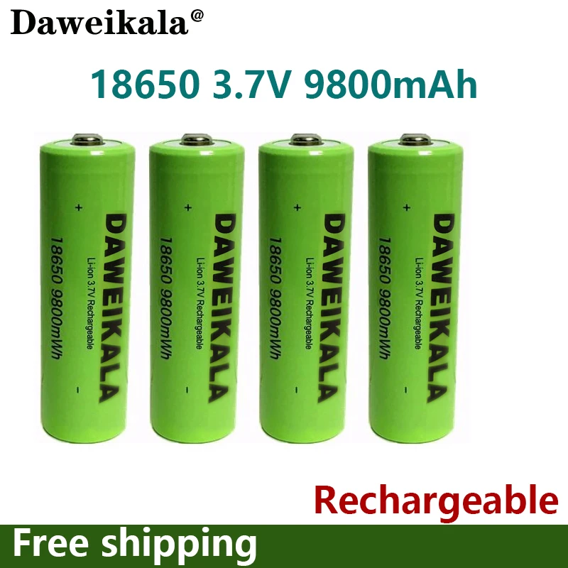 

New 18650 3.7V 9800mAh Rechargeable Battery for Flashlight Torch Headlamp Li-ion Rechargeable Battery Drop Shipping TOYS FAN