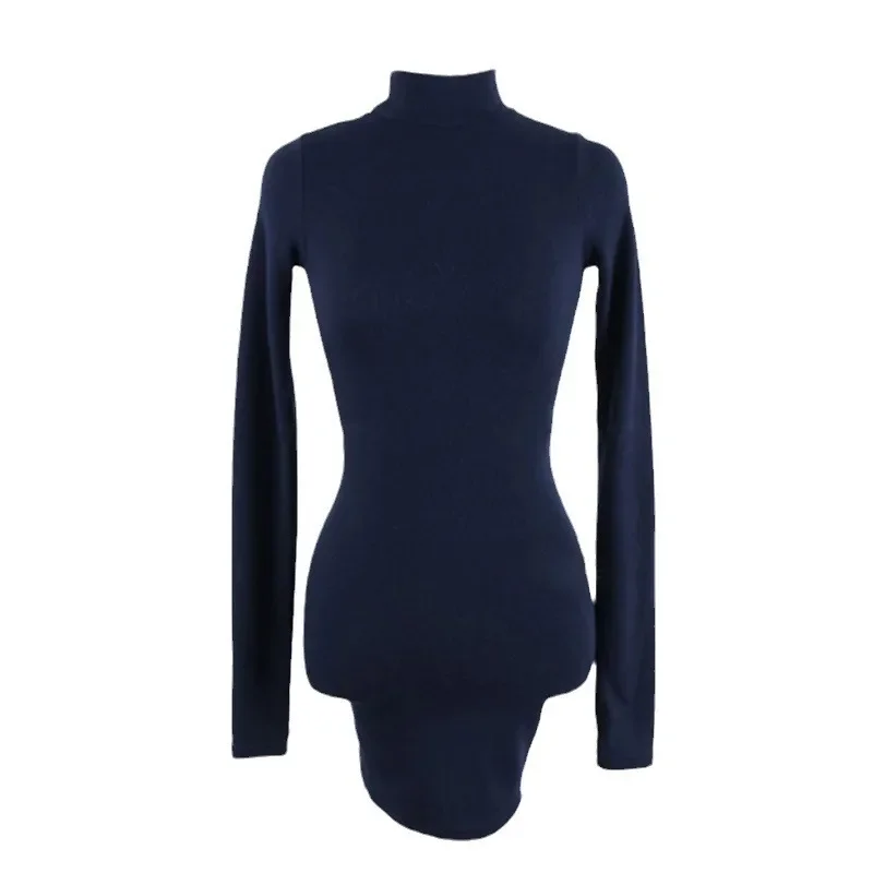 Осень 2023 новая женская одежда сексуальное утягивающее элегантное платье-поло с