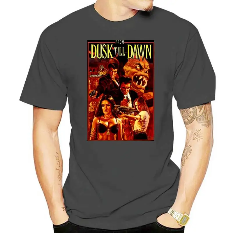 

From Dusk Till Dawn Movie Poster Men Tshirts Hip Hop Clothing Tshirt Gym King Tee Shirt Black Of White